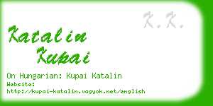 katalin kupai business card